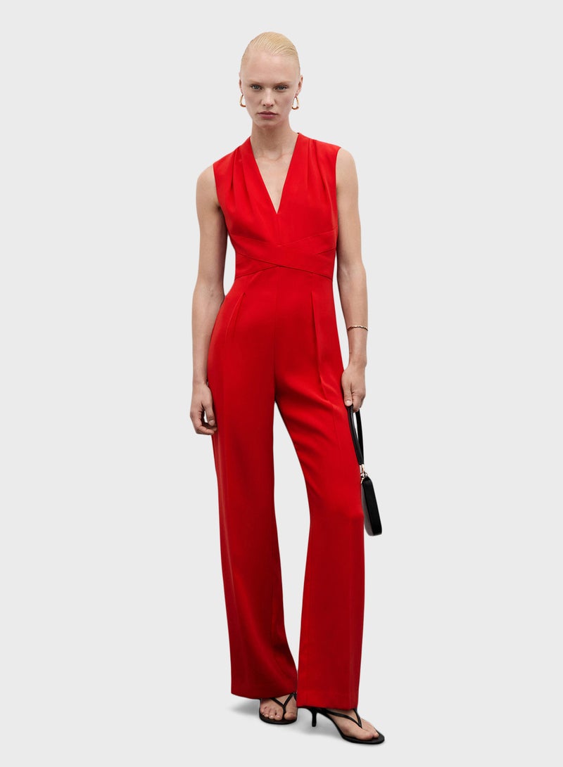 V-Neck Jumpsuit