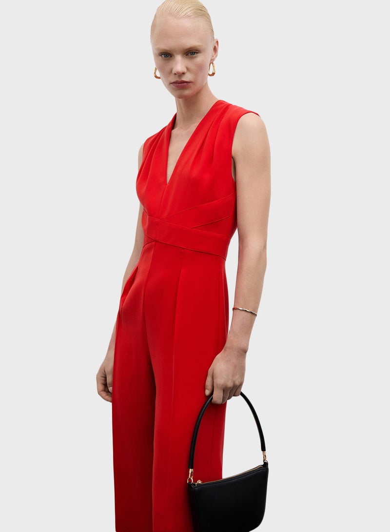 V-Neck Jumpsuit