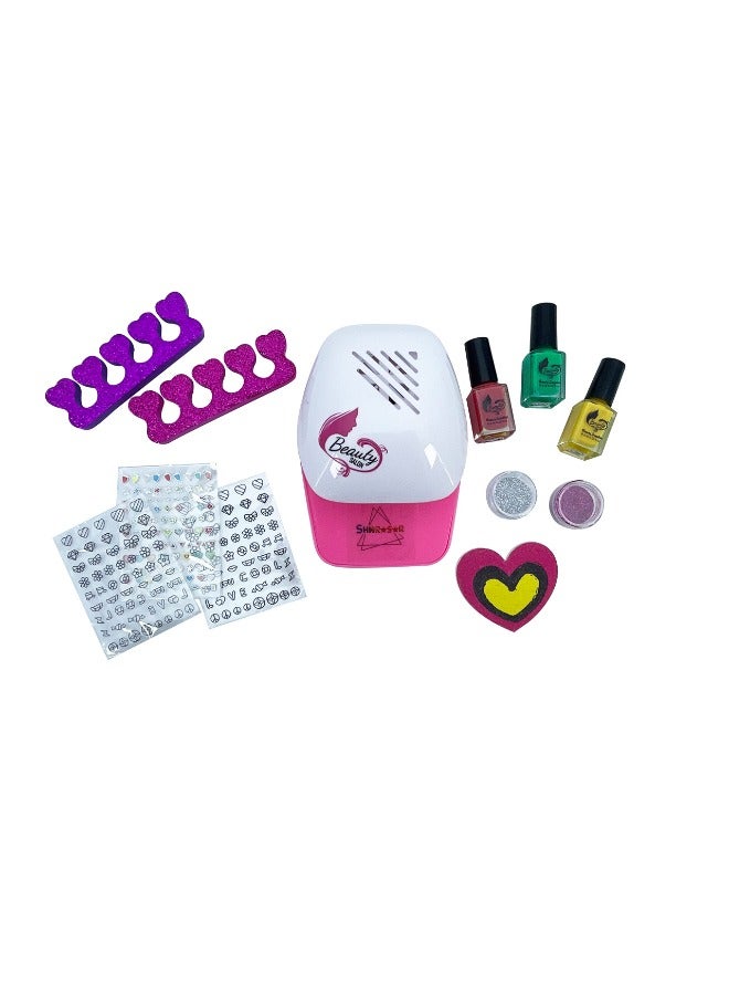 Nail Glam Salon for Girls – Emoji Manicure & Pedicure Kit | Fun Nail Art Kit for Girls Ages 5-10