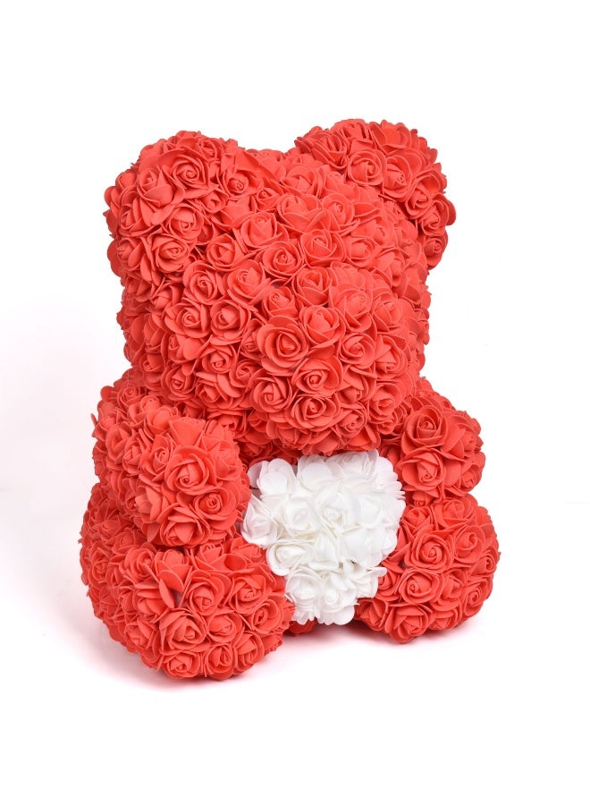 Red Flower Teddy Bear