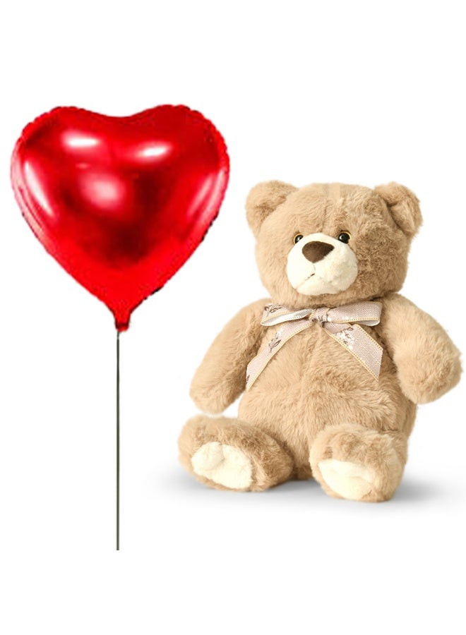 Heart Balloon With Teddy