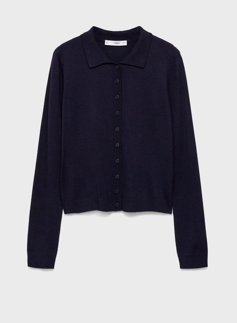 Polo-Neck Cardigan