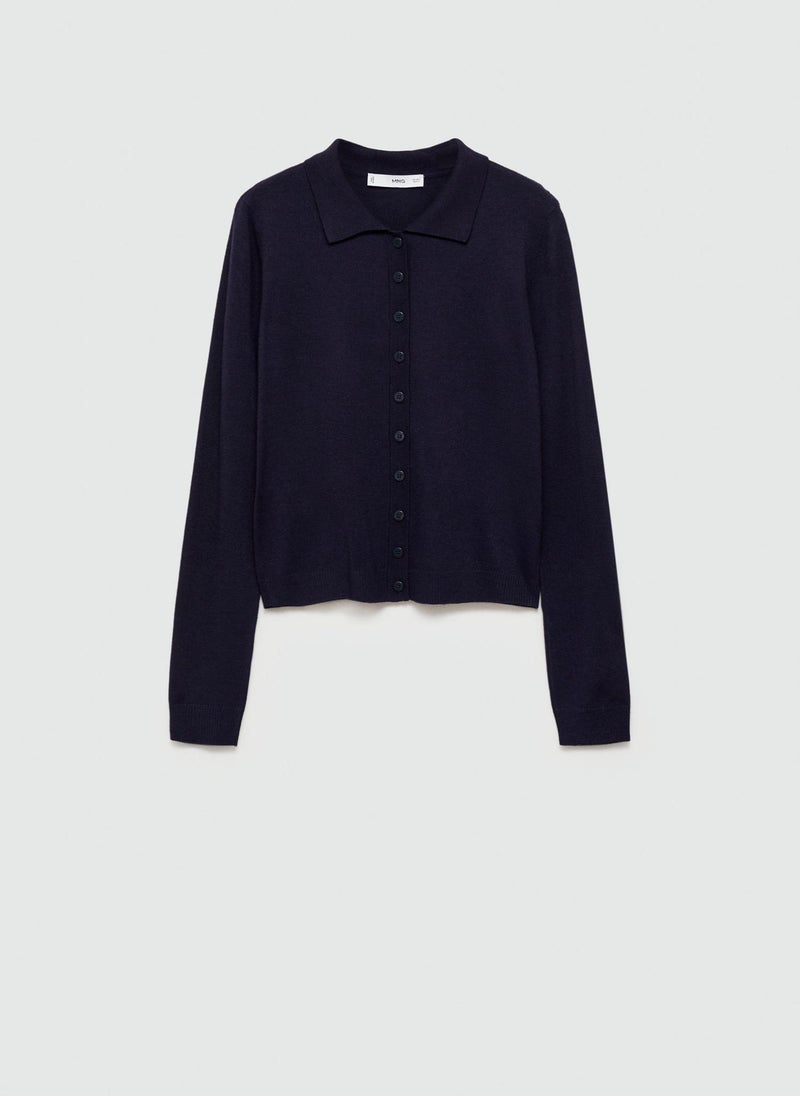 Polo-Neck Cardigan