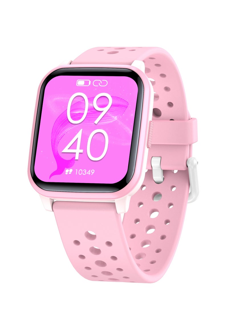 Kids Smart Watch with Sleep Mode, 20 Sports Modes, 5 Games and Pedometer - Fun Birthday Gifts for 4-16 Year-Olds(Pink)