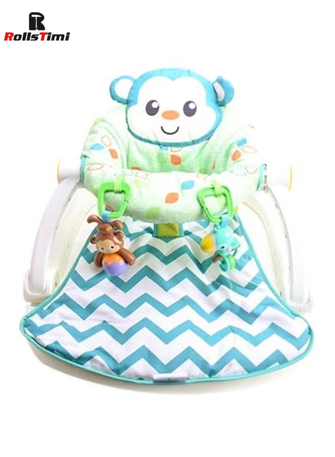 Monkey Themed Baby Play Sit-Me-Up Floor Seat Suitable For 0M And Above