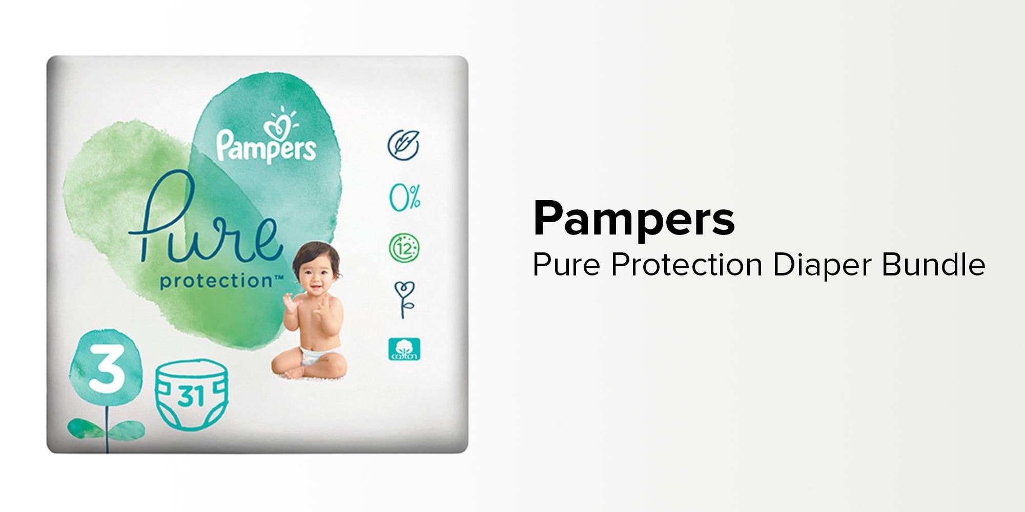 Pure Protection Diapers, Size 3, 6-10kg, Bundle Of 4 x 31 Diapers