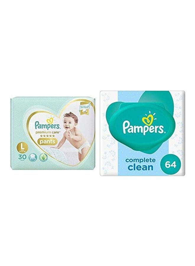 Premium Care Pant Diapers And Fresh Clean Baby Wipes