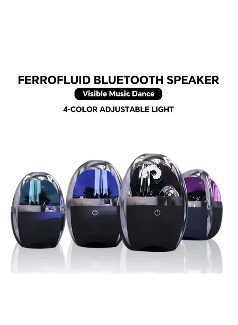 Dancing Ferrofluid Speaker, Sound Visualizer, Speaker Sound Visualizer, Magnetic Fluid Speaker, Magnetic Fluid 360 Surround Sound, Dancing magnet particle with Music Rhythm