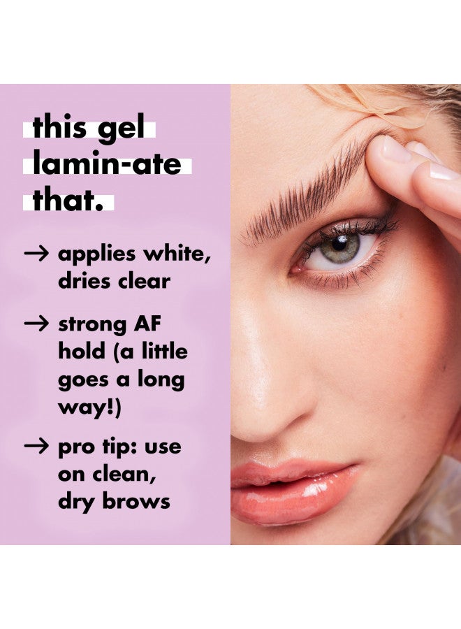 Brow Laminating Gel, Strong-Hold, Clear-Drying & Water-Resistant Brow Gel Creates Laminated Brows, Comb & Sculpt Brows, Vegan & Cruelty-Free