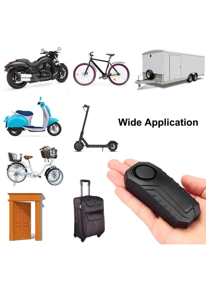 113Db Wireless Anti-Theft Vibration Motorcycle Bicycle Alarm Waterproof Security Cycling Bike Alarm With Remote