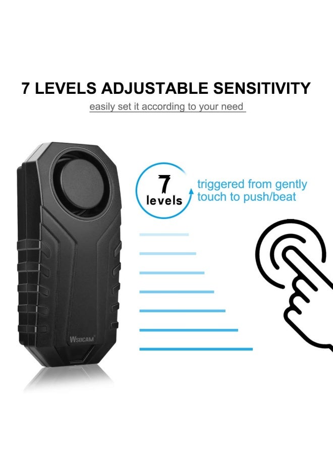 113Db Wireless Anti-Theft Vibration Motorcycle Bicycle Alarm Waterproof Security Cycling Bike Alarm With Remote