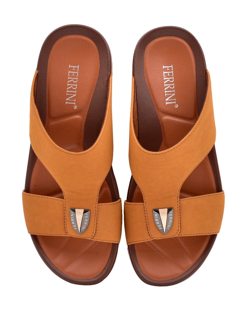 Mens Arabic Slippers Tan