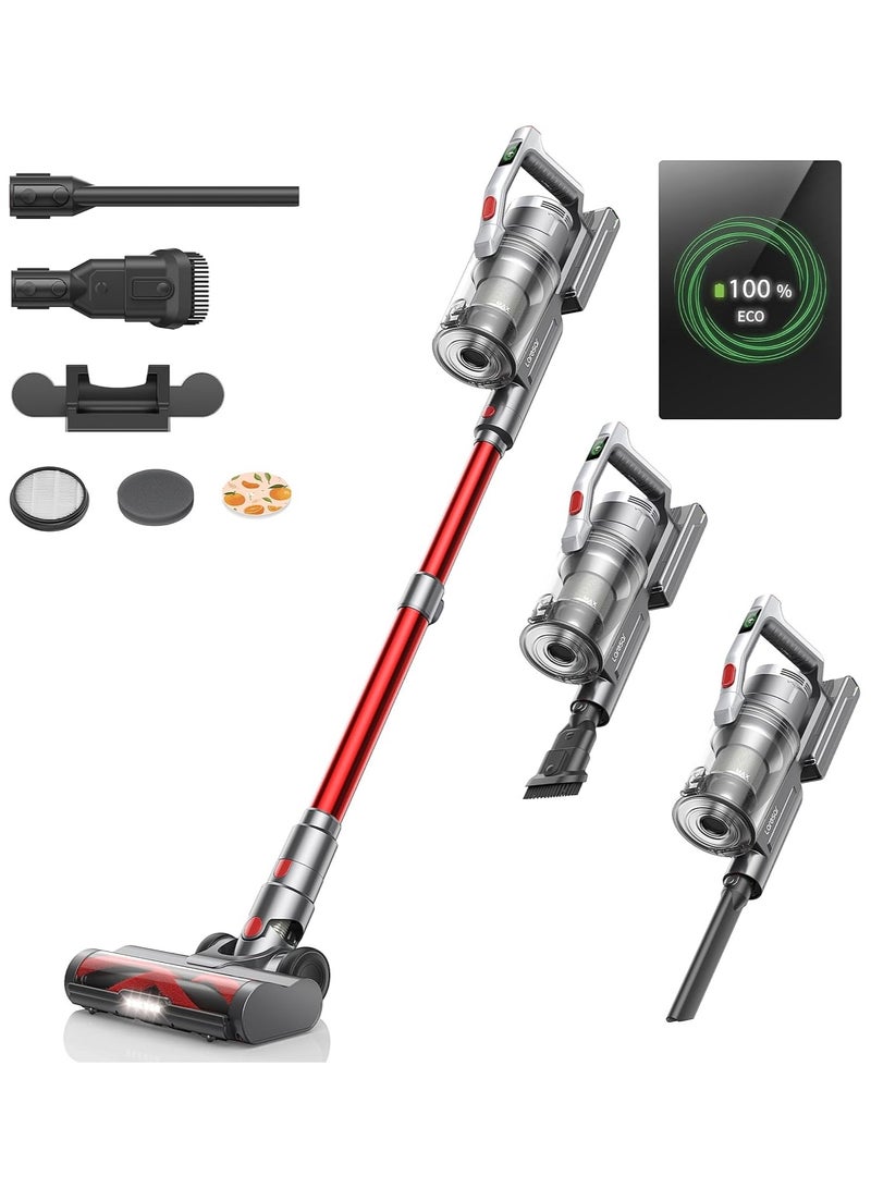 Laresar Elite S6 Cordless Stick Vacuum Cleaner Up to 33kPa with Touch Screen, Ergonomic Handle, Fragrance Tablet, Anti-tangle Roller Brush, 55 Minutes Max (in Eco Mode); for Floor, Car, Pet Hair and More