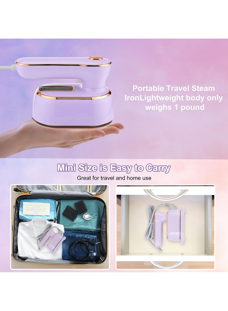 Portable Mini Garment Steamer with Dual Functionality, Handheld Wrinkle Remover for Home and Travel