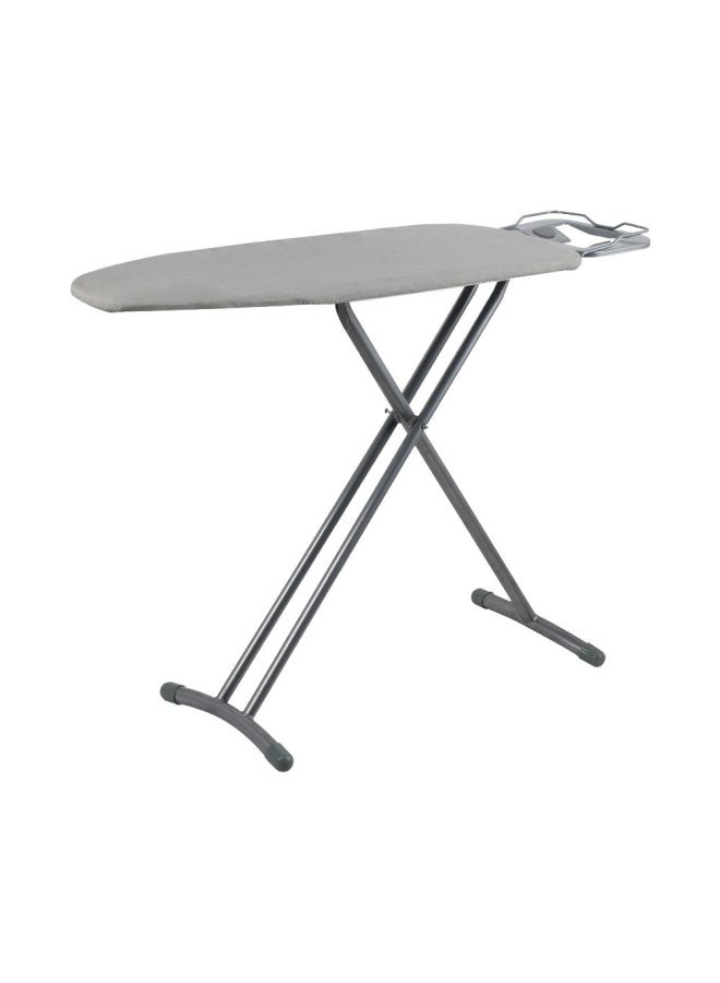 Magnus Ironing Board with Extra Thick Heavy Duty Cotton Cover 7 Height Adjustable Positions Extreme Stability Solid Matel Frame 140X38X92Cm Grey