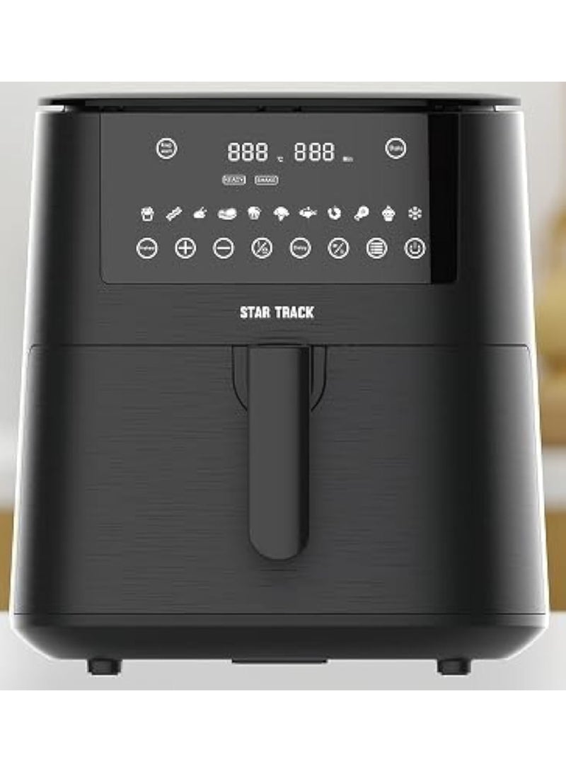 Star Track Air Fryer, Capacity 7.2 litres, 9 Blades Fan, 1650W, Touch Control Function,11 Cooking Preset, Elegant Design