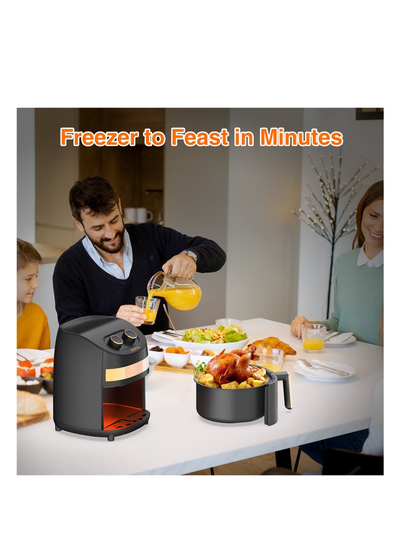 Air Fryer 3.5L 1200W 220V Air Fryers 4 Functions For Effortless , Temperature & Time Control, LCD Digital Touch Screen Best for Frying Grilling Roasting  Baking