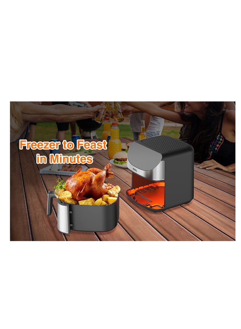 Air Fryer Essentials Vision, 8L Capacity, 10 Cooking Presets with Clear Window and Light, ProCyclone Technology,1700 Watts