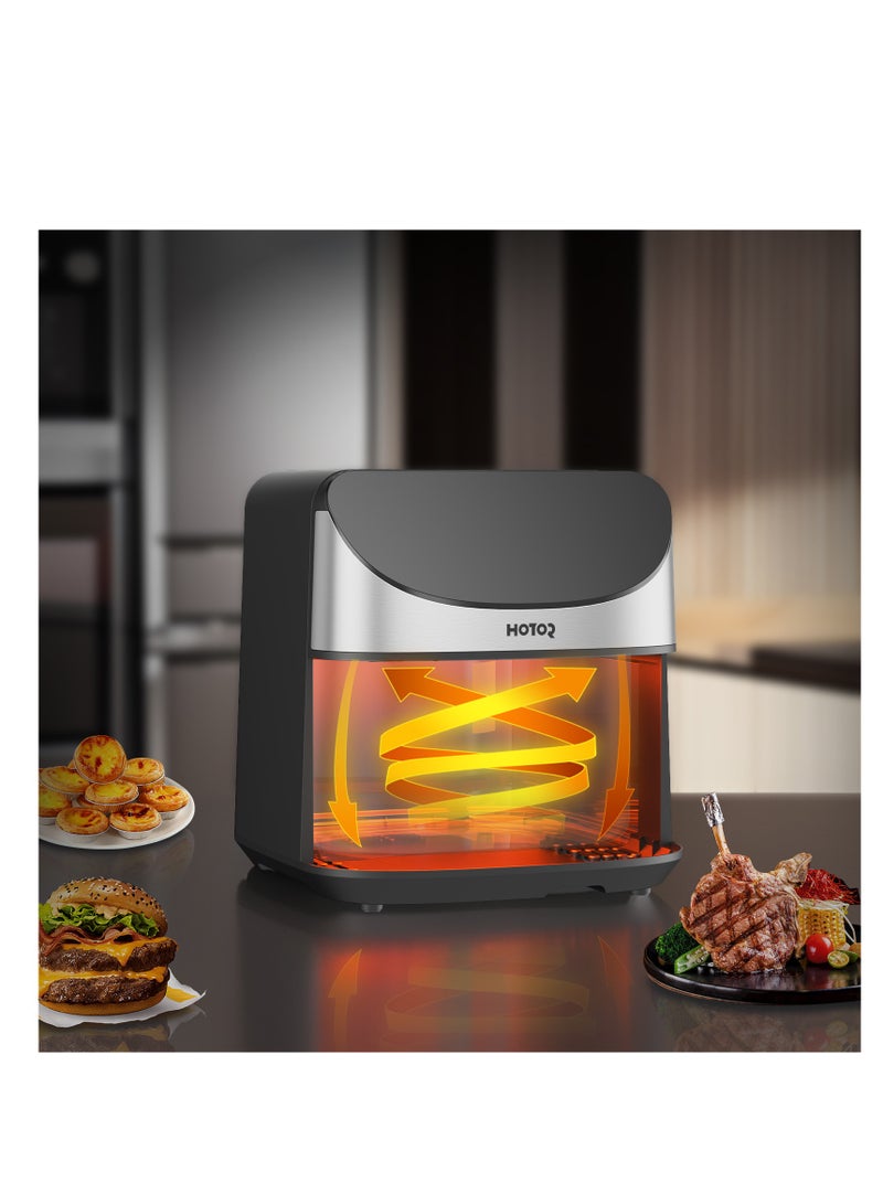 Air Fryer Essentials Vision, 8L Capacity, 10 Cooking Presets with Clear Window and Light, ProCyclone Technology,1700 Watts