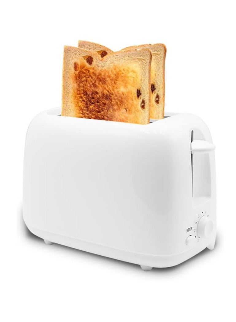 Bread Toaster 2 Slices 220v White Home Plastic stainless steel Material can Toast Two Pieces Breakfast Bread Sandwich Light Food Maker