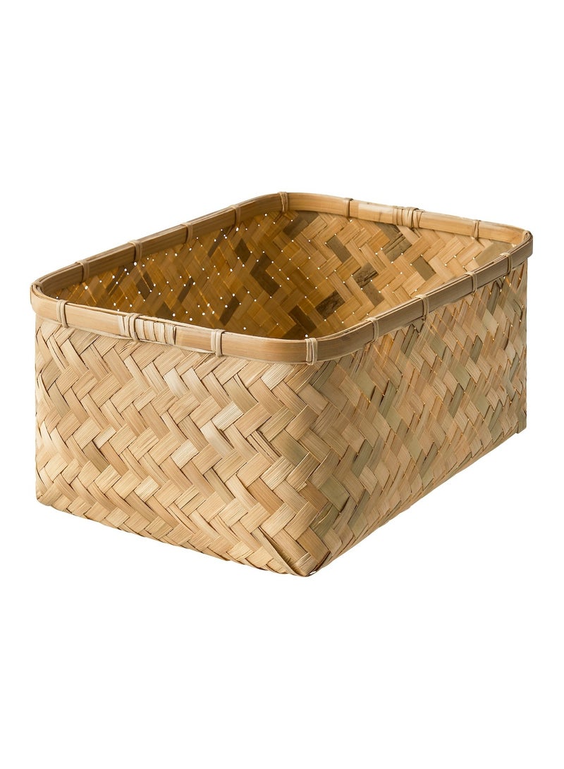 Basket Beige Black 25X35X19 Cm