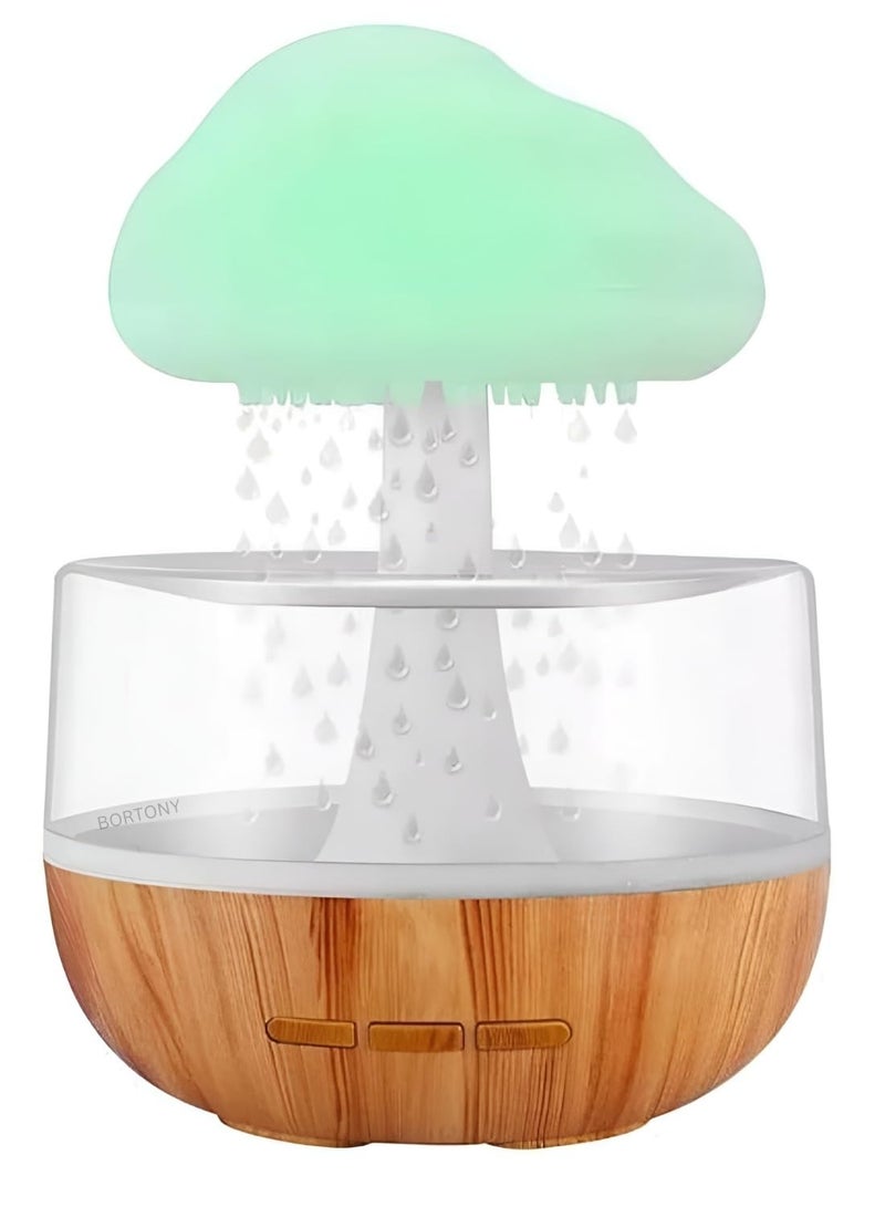 Raining Cloud Night Light & Humidifier Aromatherapy Essential Oil Diffuser Cute Mushroom Humidifier Waterfall Lamp Desk Fountain Bedside Relaxing Mood Light Sleeping & Relaxation Enhancement Stylish and Functional Design