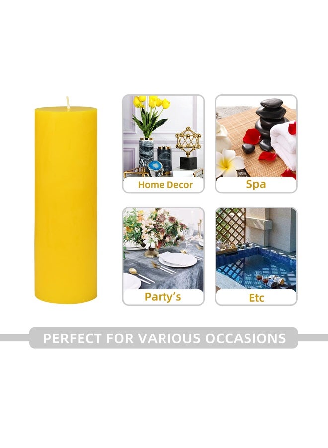 Pillar Candle 3 By 9 Inch Yellow