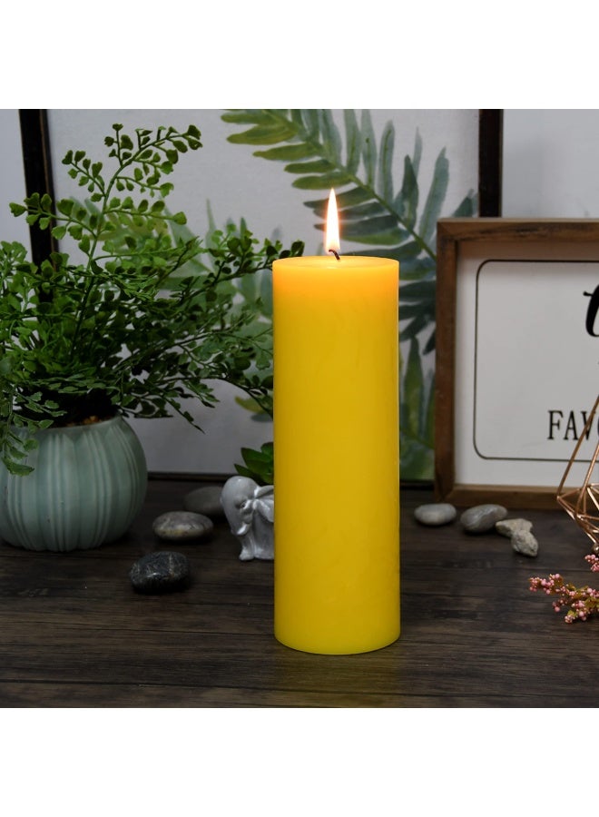 Pillar Candle 3 By 9 Inch Yellow