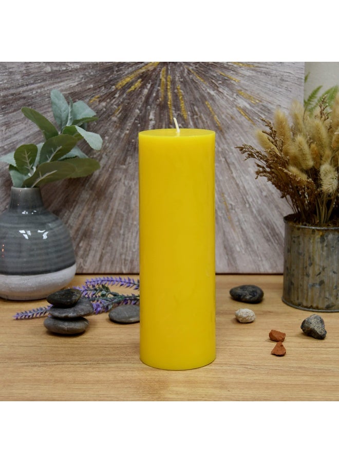 Pillar Candle 3 By 9 Inch Yellow