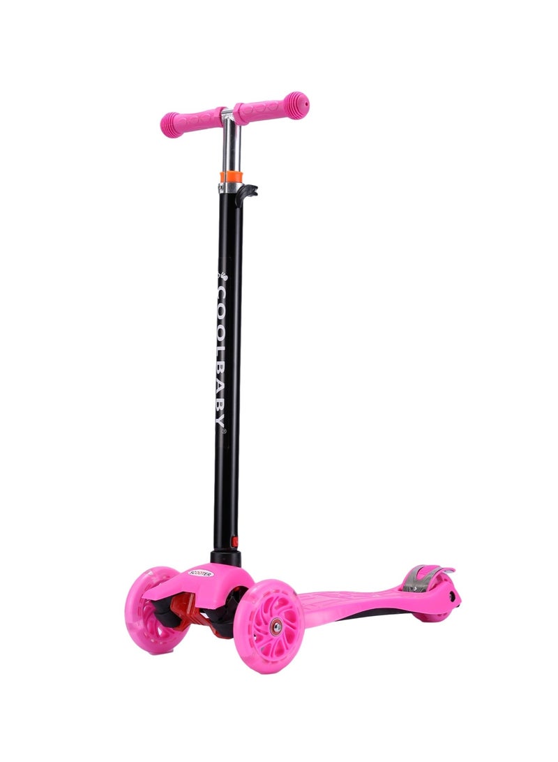 Adjustable Kick Scooter With LED Light Up Wheels