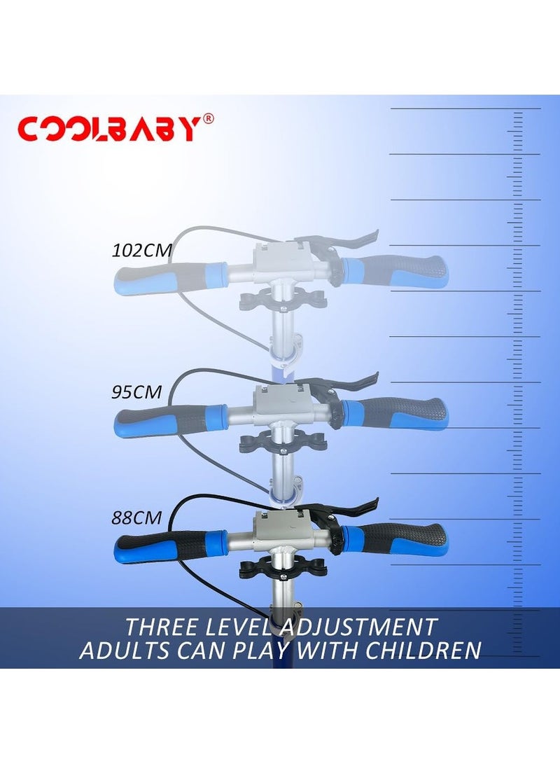 COOLBABY Adult Foldable Scooter 200MM Big Wheels,Aluminum alloy scooter，Up To 150kg，8-12km/h