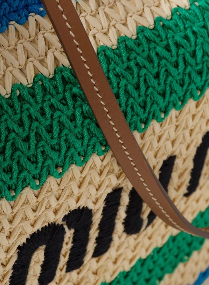MIU Woven fabric tote bag
