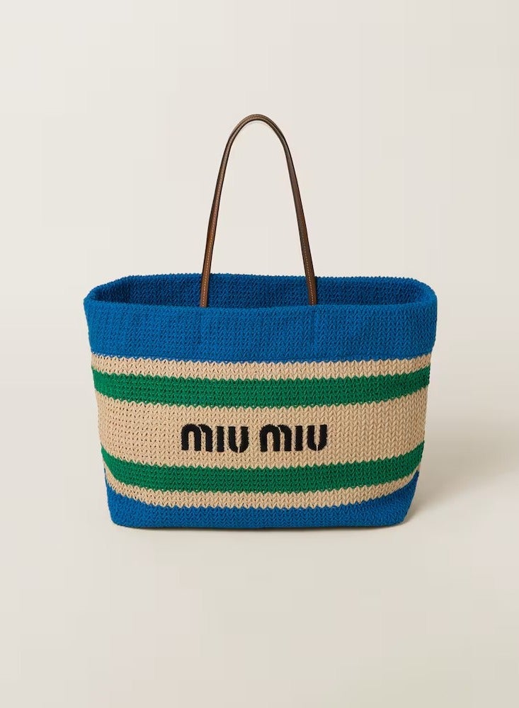 MIU Woven fabric tote bag