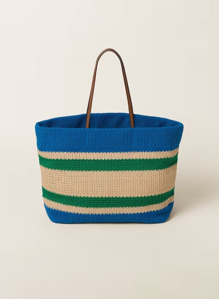 MIU Woven fabric tote bag