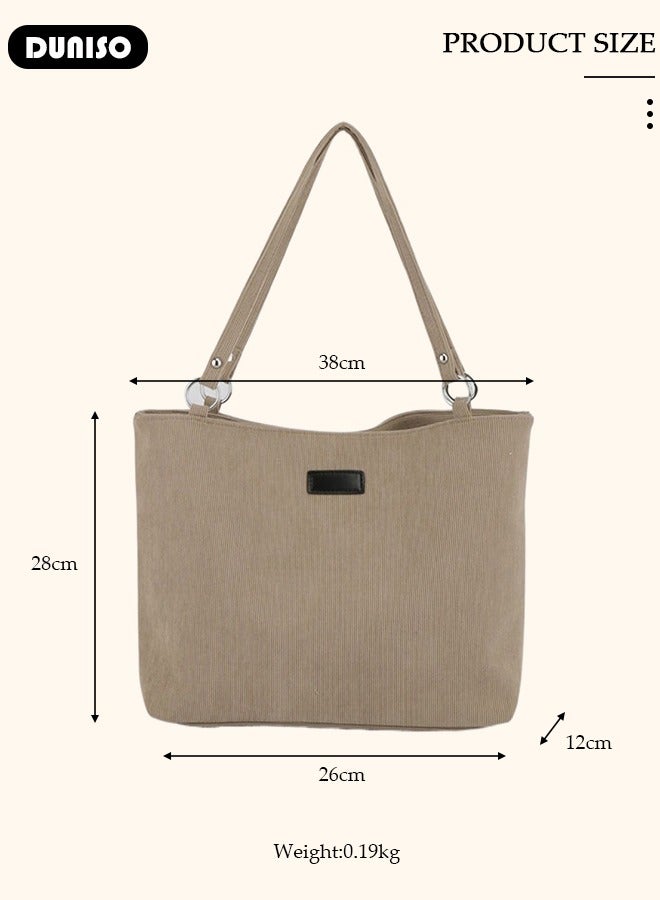 Women's Shoulder Tote Bag Faux Leather Flap Design Handbag for Women Large Capacity Bucket Bag Fashionable Travel Messenger Shoulder Bag for Ladies Girls College Students