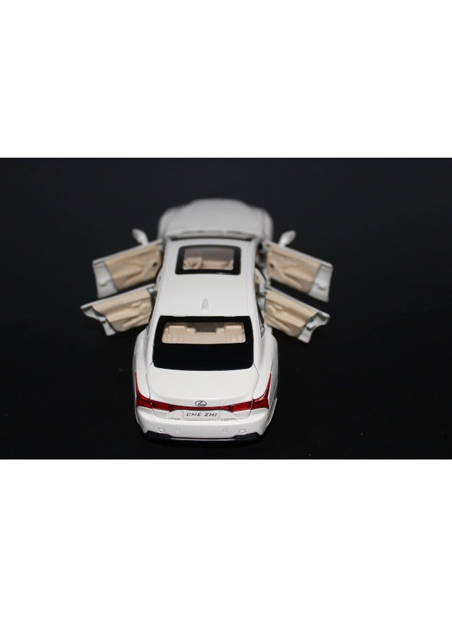 1:32 Diecast Metal Pullback Toy Car – Lexus LS500H Hybrid Toy Car for Boys | White DC Model, Best Gift for Kids