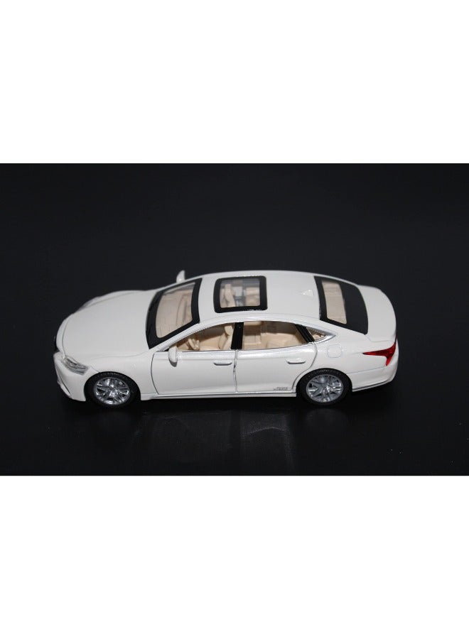 1:32 Diecast Metal Pullback Toy Car – Lexus LS500H Hybrid Toy Car for Boys | White DC Model, Best Gift for Kids