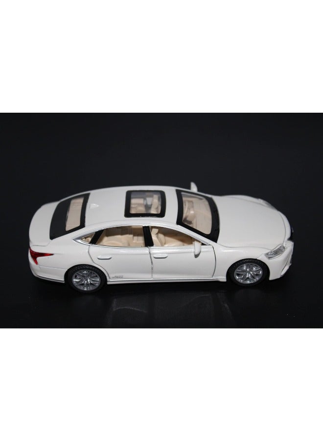 1:32 Diecast Metal Pullback Toy Car – Lexus LS500H Hybrid Toy Car for Boys | White DC Model, Best Gift for Kids