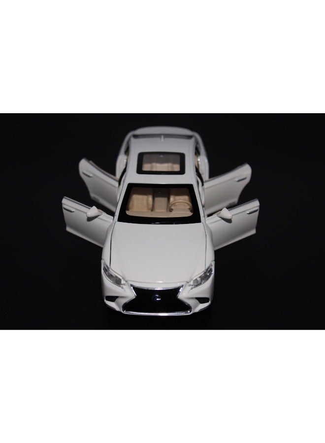 1:32 Diecast Metal Pullback Toy Car – Lexus LS500H Hybrid Toy Car for Boys | White DC Model, Best Gift for Kids