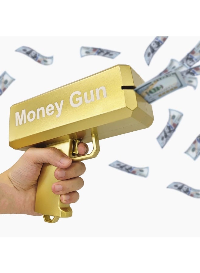 SbrvaniyNewest Super Gun Shooter Playing Spary Make it Rain Cash Gun Prop Bill Dispenser Shooter  Gold