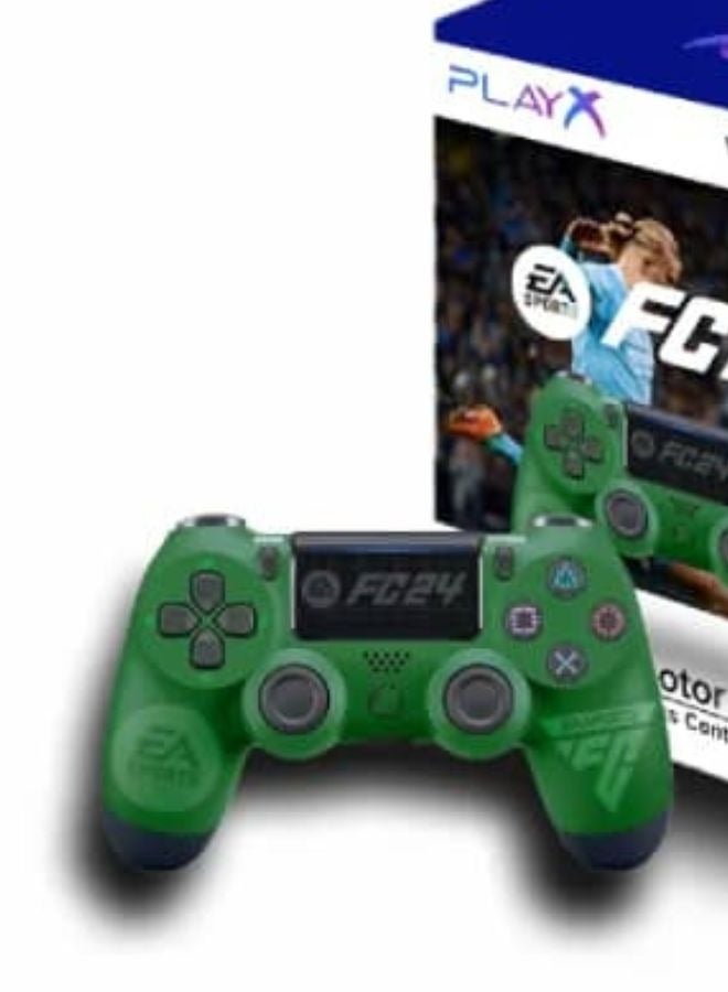 Play X Wireless Controller - FC 24 Green Edition – Double E-Motor Vibration 4 Wireless Controller