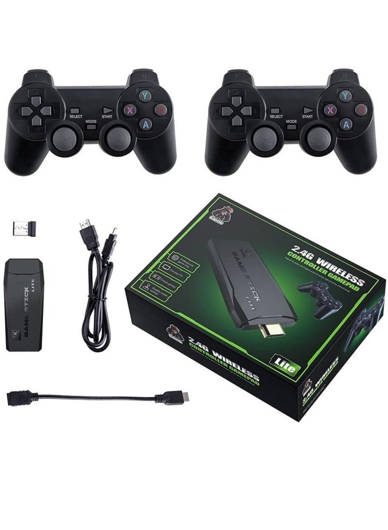 High Definition 2.4G Wireless Gamepad Console – Plug and Play with 10000+ Games, 9 Classic Emulators, and 4K HDMI