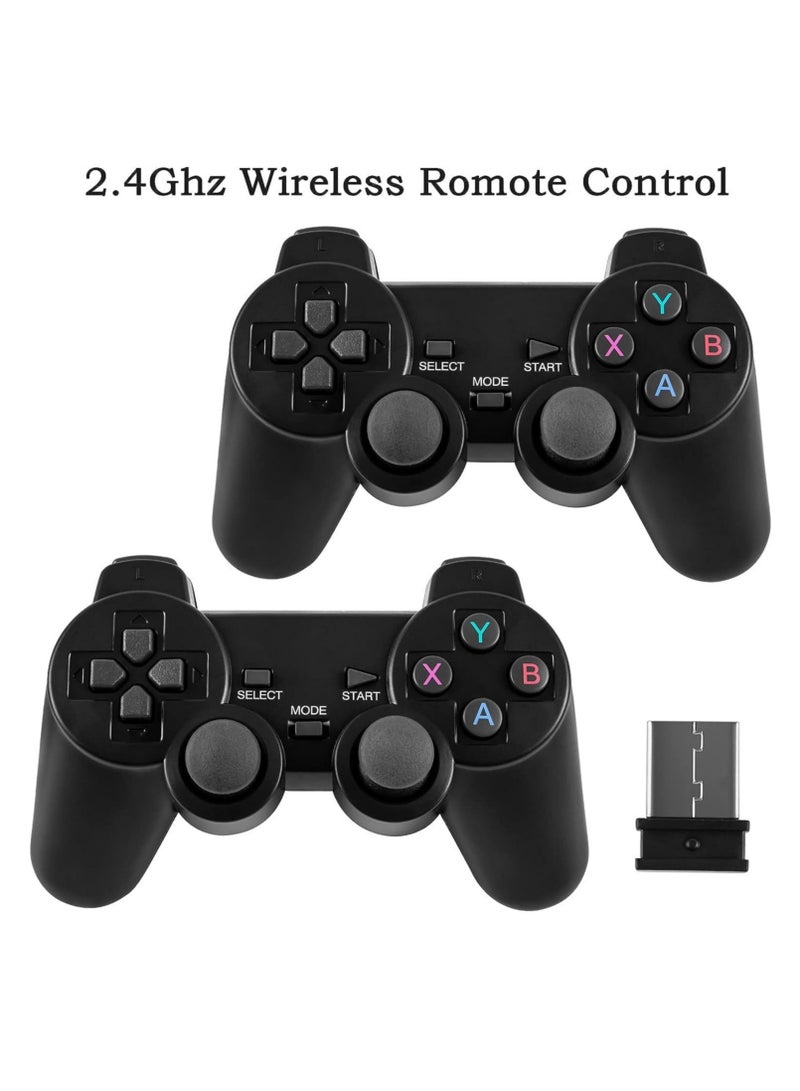 High Definition 2.4G Wireless Gamepad Console – Plug and Play with 10000+ Games, 9 Classic Emulators, and 4K HDMI