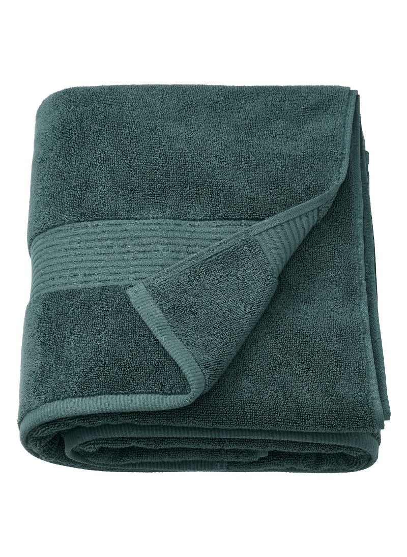 Bath Sheet, Grey Turquoise Soft and Absorbent Towel for Bathrooms, Spa, and Gym