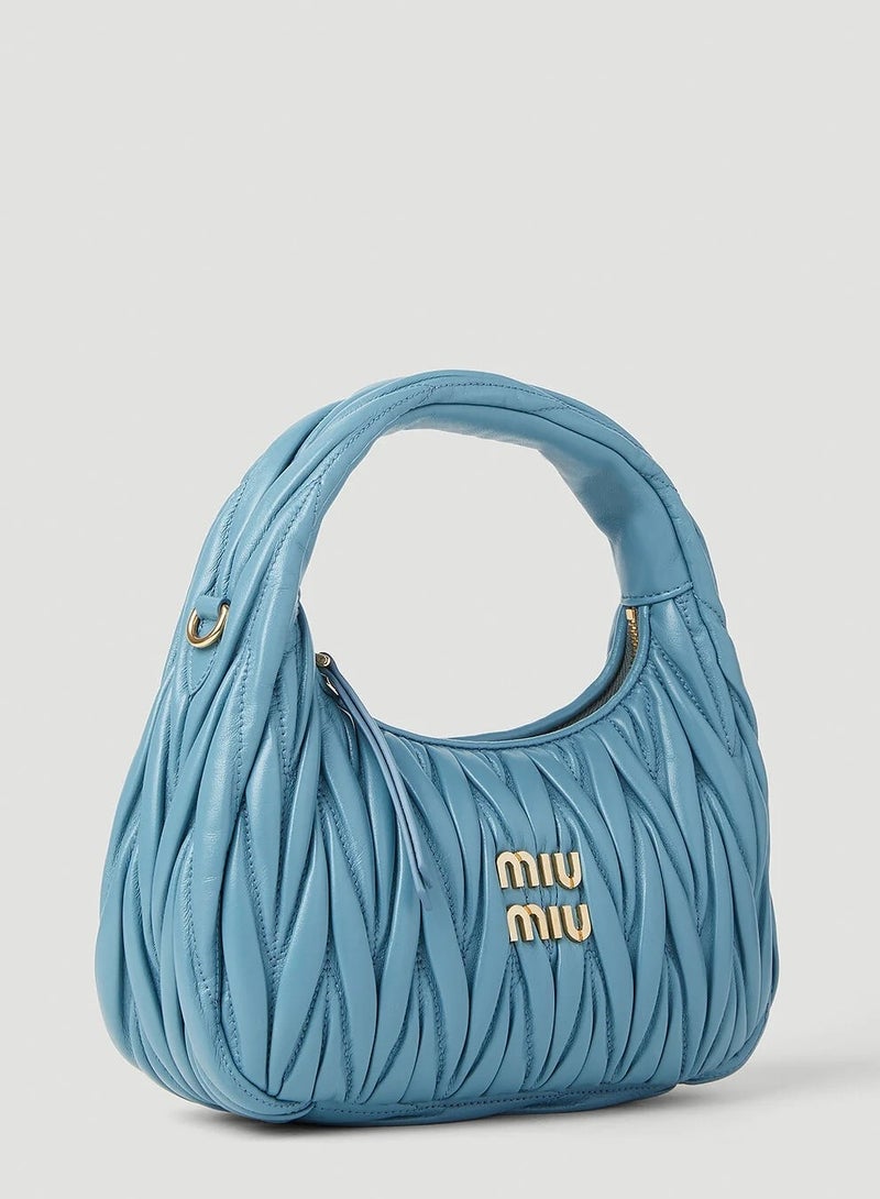 miu Wander nappa leather hobo Shoulder Bag