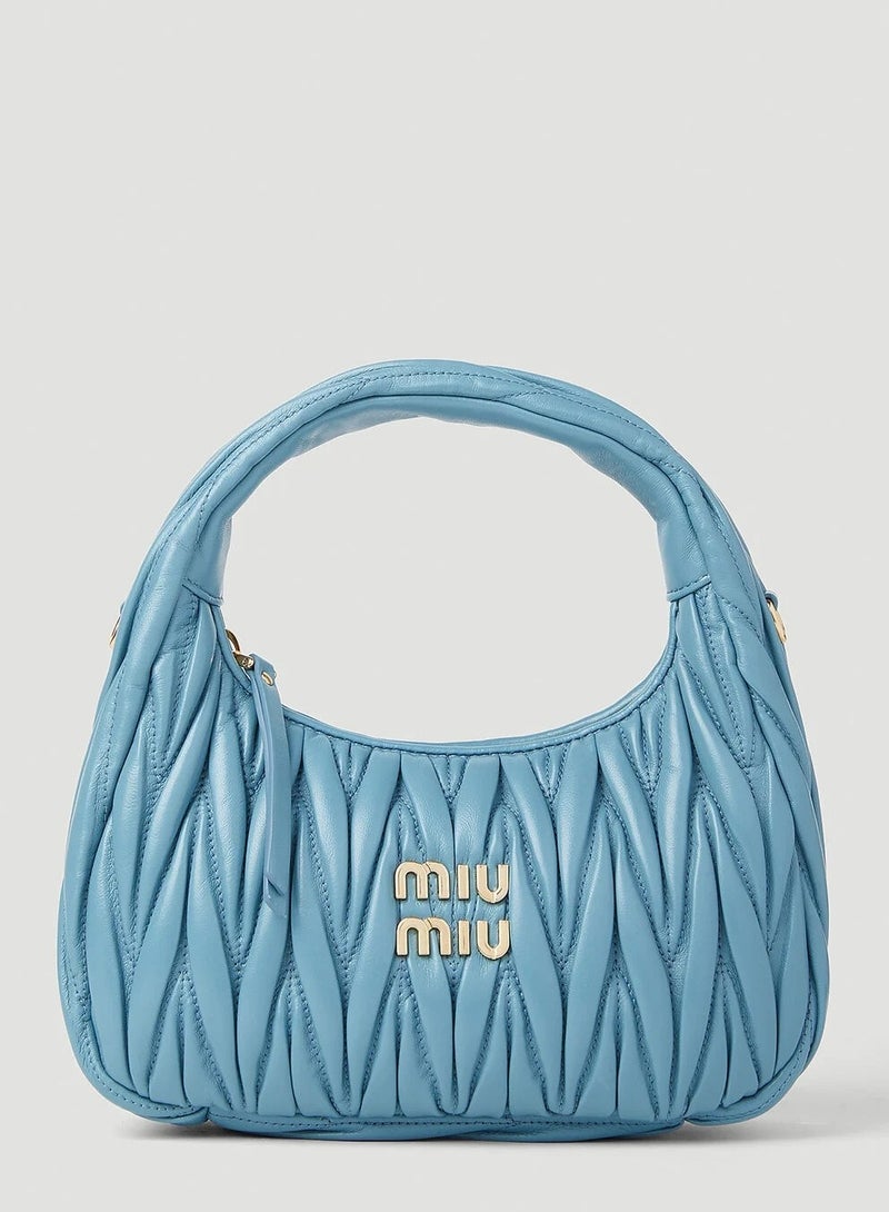 miu Wander nappa leather hobo Shoulder Bag