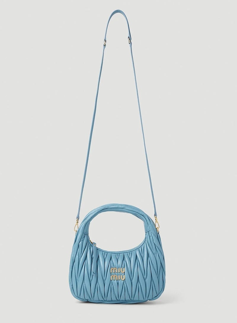 miu Wander nappa leather hobo Shoulder Bag