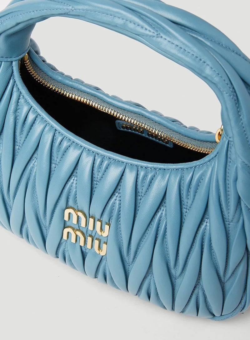 miu Wander nappa leather hobo Shoulder Bag