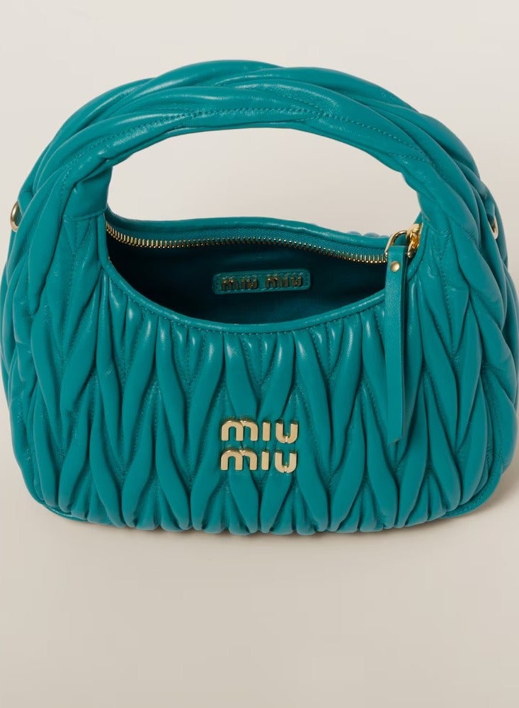 miu Wander nappa leather hobo Shoulder Bag