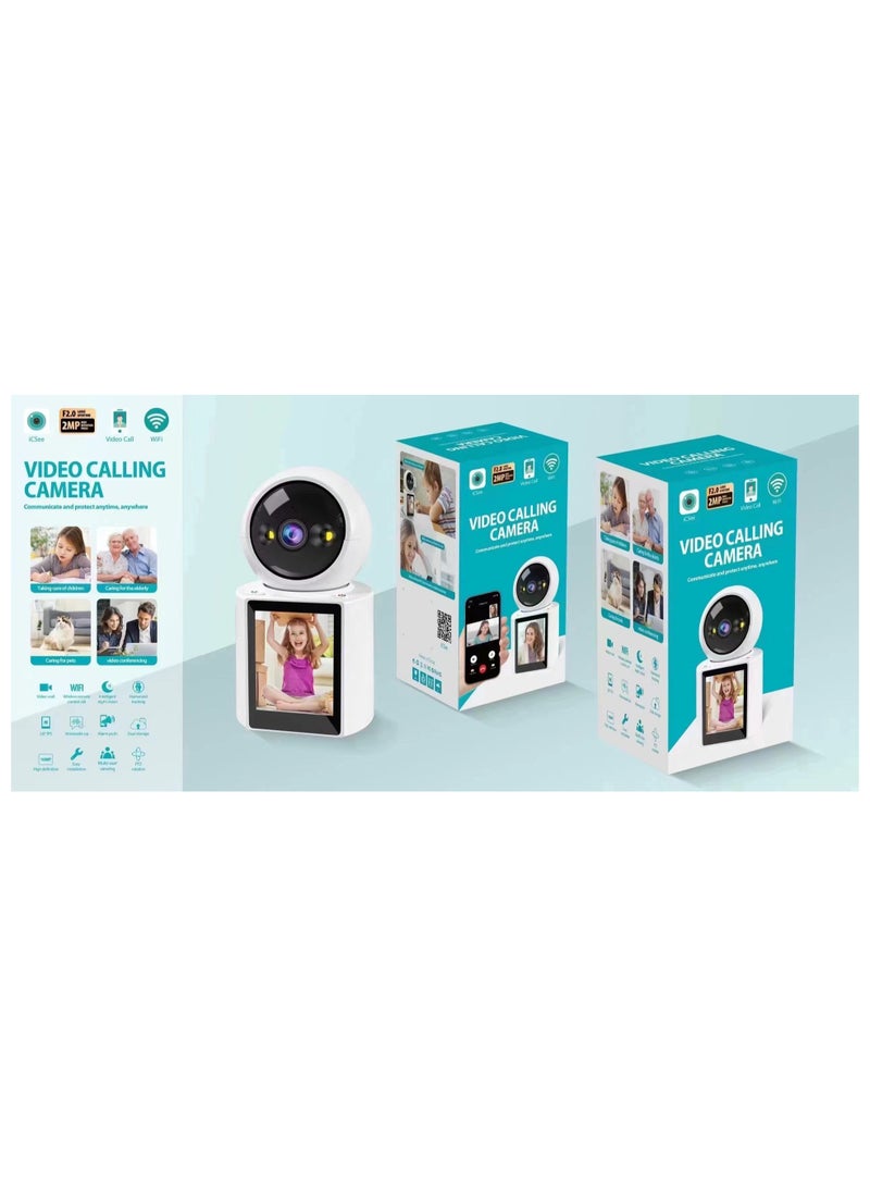 2 Way Video Calling WIFI HD 1080P Camera, One Click Video Call Camera Night Vision Motion Detection